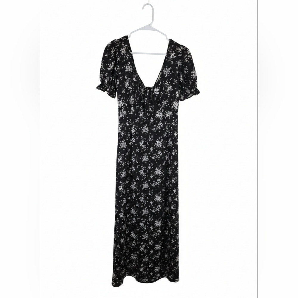 Inspired Hearts Black Floral Maxi Dress